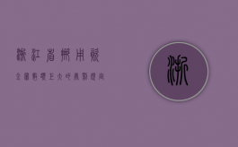 浙江省挪用资金罪数额巨大的处罚规定（浙江省挪用资金罪数额巨大的处罚条例）