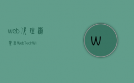 web代理浏览器（WebTech Wireless公司遭受专利侵权诉讼）