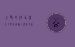 公司的法定代表人需要承担什么责任（法定代表人是什么）