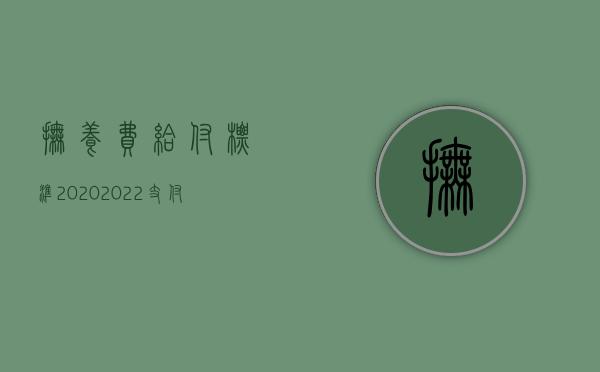 抚养费给付标准2020（2022支付子女抚养费的标准是什么）