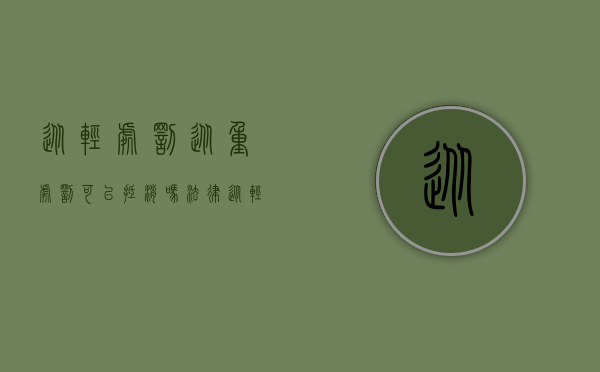 从轻处罚从重处罚可以抵消吗法律（从轻处罚从重处罚可以抵消吗）