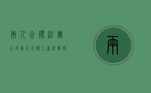 两人合伙注册公司（两人合伙工商注册股份怎么写）