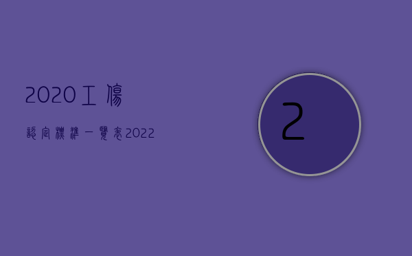 2020工伤认定标准一览表（2022年关于工伤的概念和工伤认定）