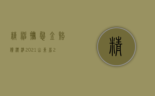 精神抚慰金赔偿标准2021山东省（2022医疗死亡精神抚慰金的计算标准是什么）