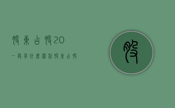 股东占股20%一般有什么权利（股东占股10%）