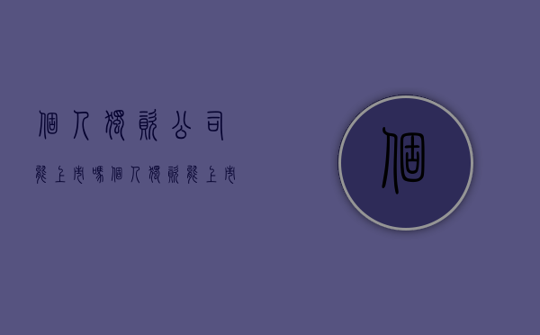 个人独资公司能上市吗（个人独资能上市吗）