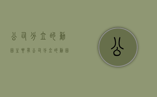 公司分立的动因主要有（公司分立的动因主要有什么）