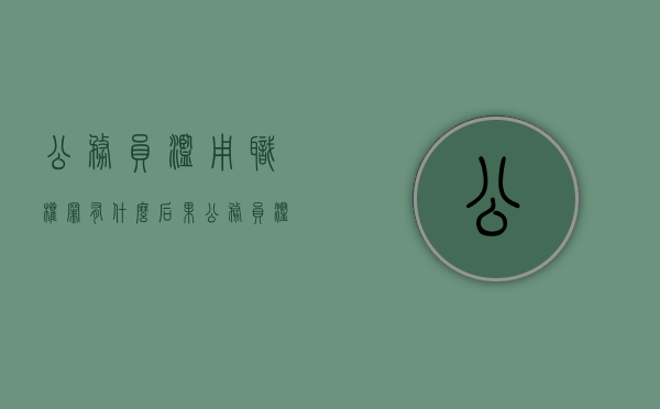 公务员滥用职权罪有什么后果（公务员滥用职权怎么办）