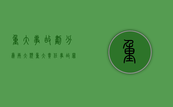 重大事故划分为两大类（重大责任事故罪与自然事故的界限）