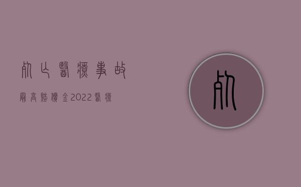 死亡医疗事故最高赔偿金（2022医疗事故致死赔偿费如何计算）