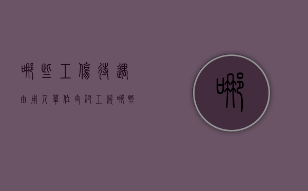 哪些工伤待遇由用人单位支付工资（哪些工伤保险待遇是由用人单位负责）