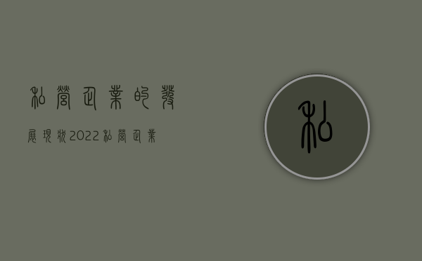 私营企业的发展现状（2022私营企业转让指南）