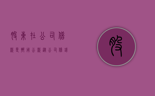 股东在公司借款是挪用公款（从公司借钱又还上算挪用公款吗）