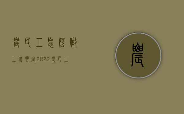 农民工怎么做工伤鉴定（2022农民工个人工伤鉴定程序怎样走）