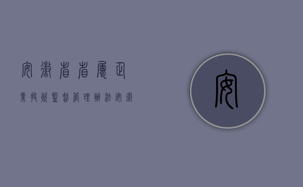 安徽省省属企业投资监督管理办法（安徽省工商行政管理局关于开展规范外商投资企业登记管理专项活动）