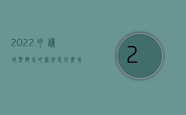 2022申请延期执行的条件是什么呢（2022申请延期执行的条件是什么）