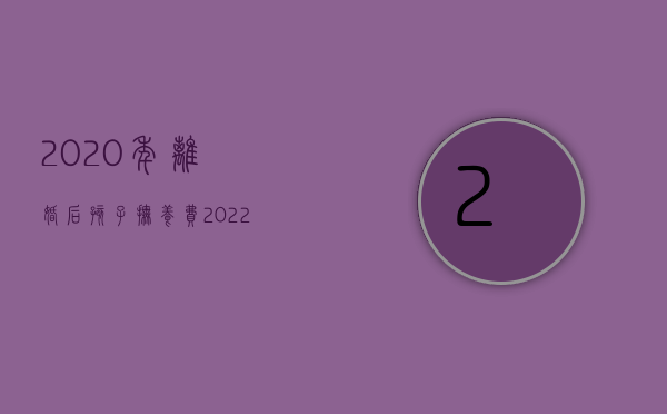 2020年离婚后孩子抚养费（2022妻子离婚要求精神赔偿能获支持吗）