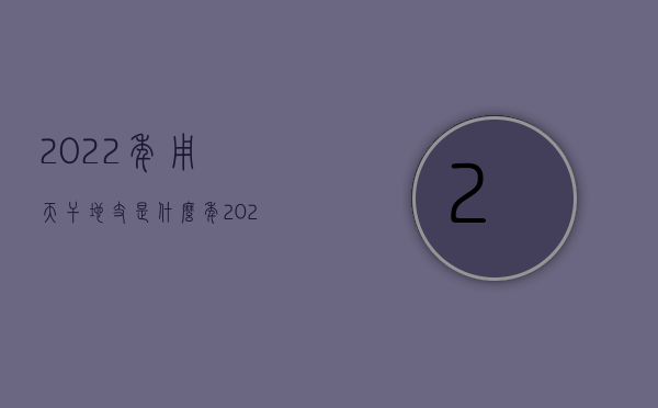 2022年用天干地支是什么年（2022年交通事故认定书期限是怎么规定的）