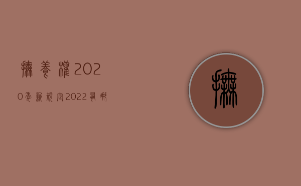 抚养权2020年新规定（2022有哪些条件可以变更抚养权）