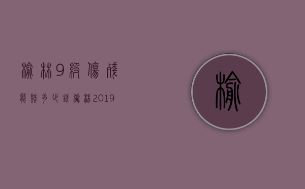 榆林9级伤残能赔多少钱（榆林2019年工伤十级赔多少钱）