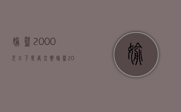 偷盗2000元以下是否立案（偷盗2000块钱判多少年刑）