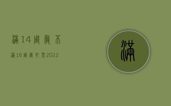 满14周岁不满16周岁打架（2022四川省规定不满16周岁不得脱离监护独居生活）