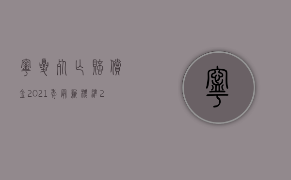 宁夏死亡赔偿金2021年最新标准（2022青海省工伤死亡赔偿标准是怎样的）