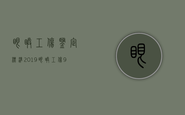 眼睛工伤鉴定标准2019（眼睛工伤9级赔偿标准是多少）