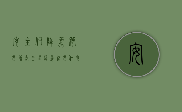 安全保障义务是指（安全保障义务是什么,内涵是什么,及安全保障义务人的责任是什么）