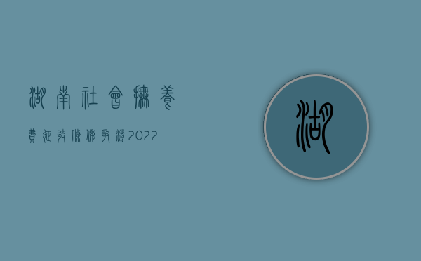 湖南社会抚养费征收条例取消（2022长沙城区离婚后抚养费标准）