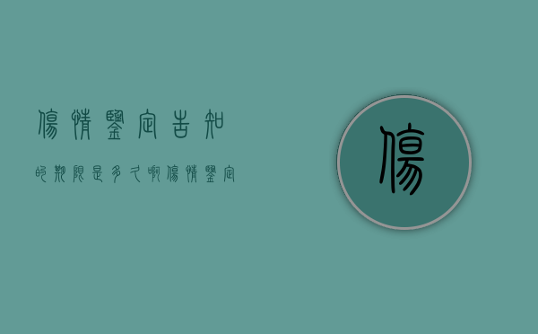 伤情鉴定告知的期限是多久啊（伤情鉴定告知时间期限法律依据）