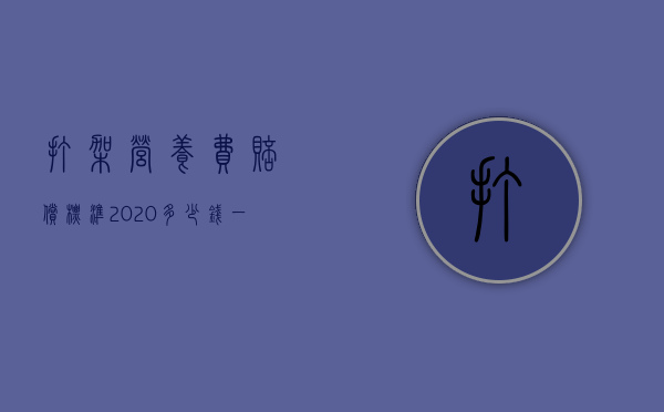 打架营养费赔偿标准2020多少钱一天（2022学生打架赔偿标准六大费用是什么）