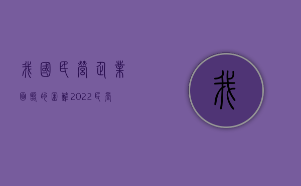 我国民营企业面临的困难（2022民营企业发展有哪些问题,前景乐观吗）