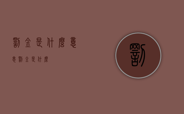 罚金是什么意思（罚金是什么）