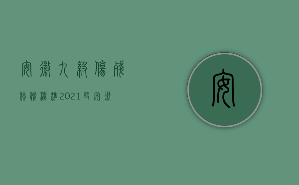 安徽九级伤残赔偿标准2021级（安徽省合肥市2013年人身损害八级伤残赔偿标准）