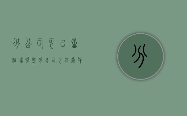 分公司可以重组吗股票（分公司可以兼并收购吗）