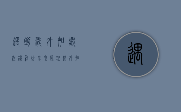 遇到涉外知识产权纠纷怎么处理（涉外知识产权律师的收入状况）