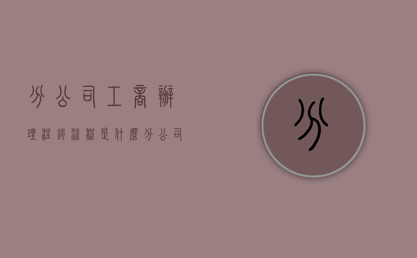 分公司工商办理注销流程是什么（分公司注消需要如何办理）